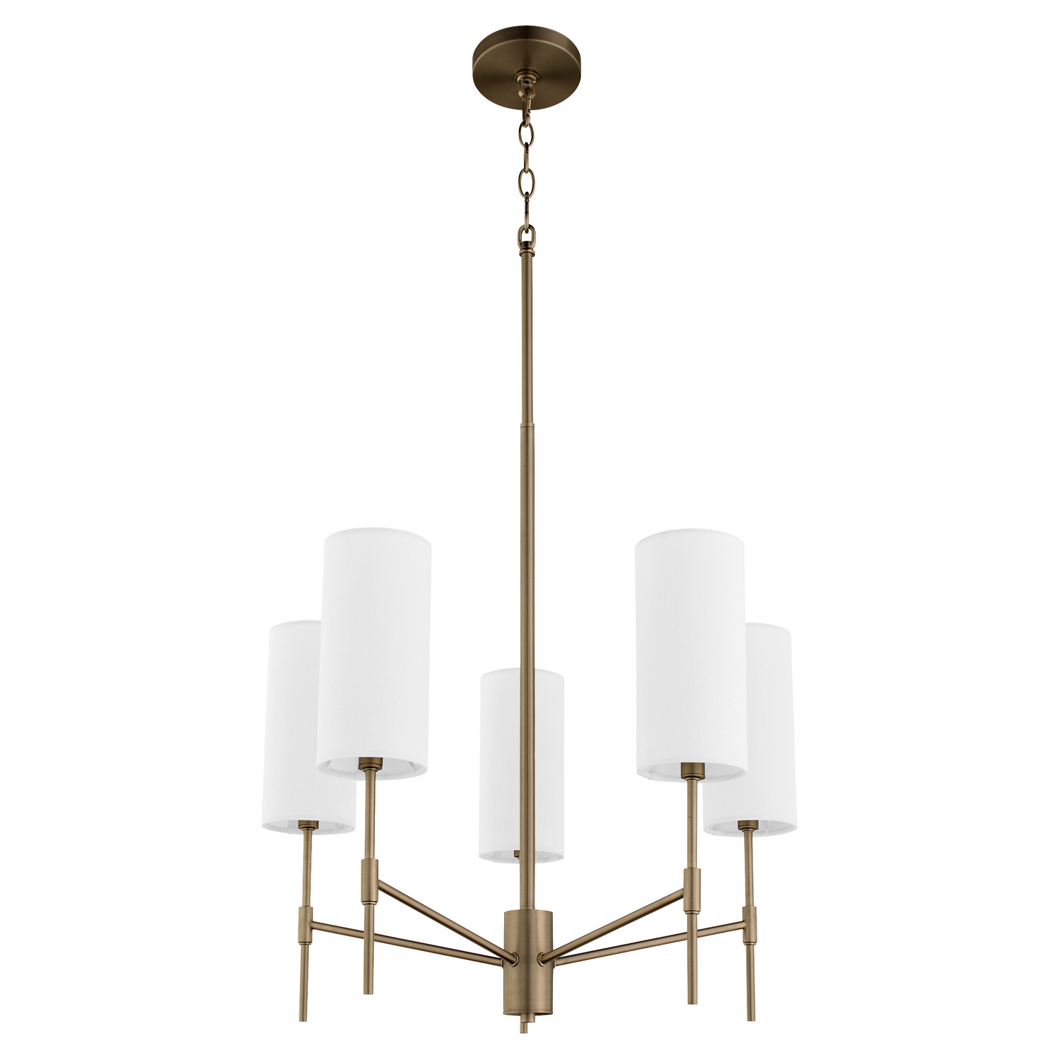 Dark Brass Five Light Chandelier from the Hamilton Collection