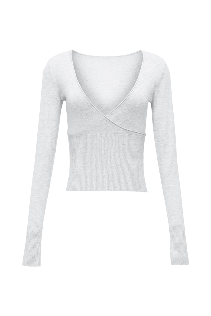 Wrap Me Sweater - Greys - Women Clothing
