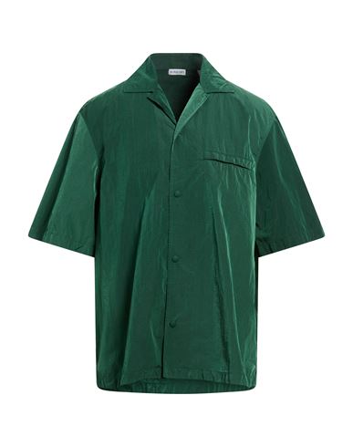 Man Shirt Dark green Size M Polyamide