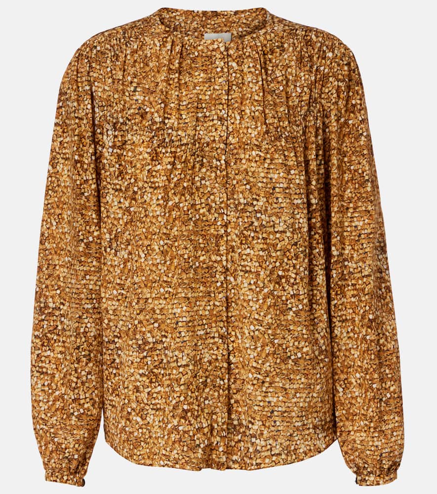 Sally printed silk-blend blouse