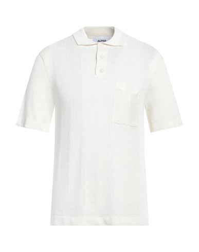Alpha Studio Man Sweater Ivory Size 36 Linen, Cotton