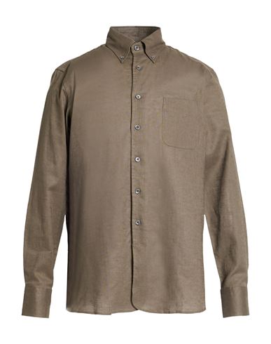 X Fortela Man Shirt Khaki Size S Linen, Cotton