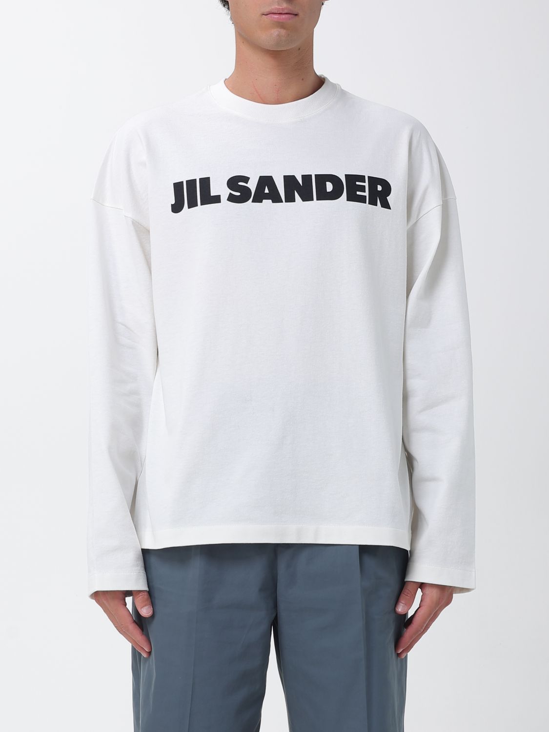 Logo-print cotton sweatshirt - White