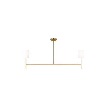 Burnished Brass Linear Chandelier from the Key Collection