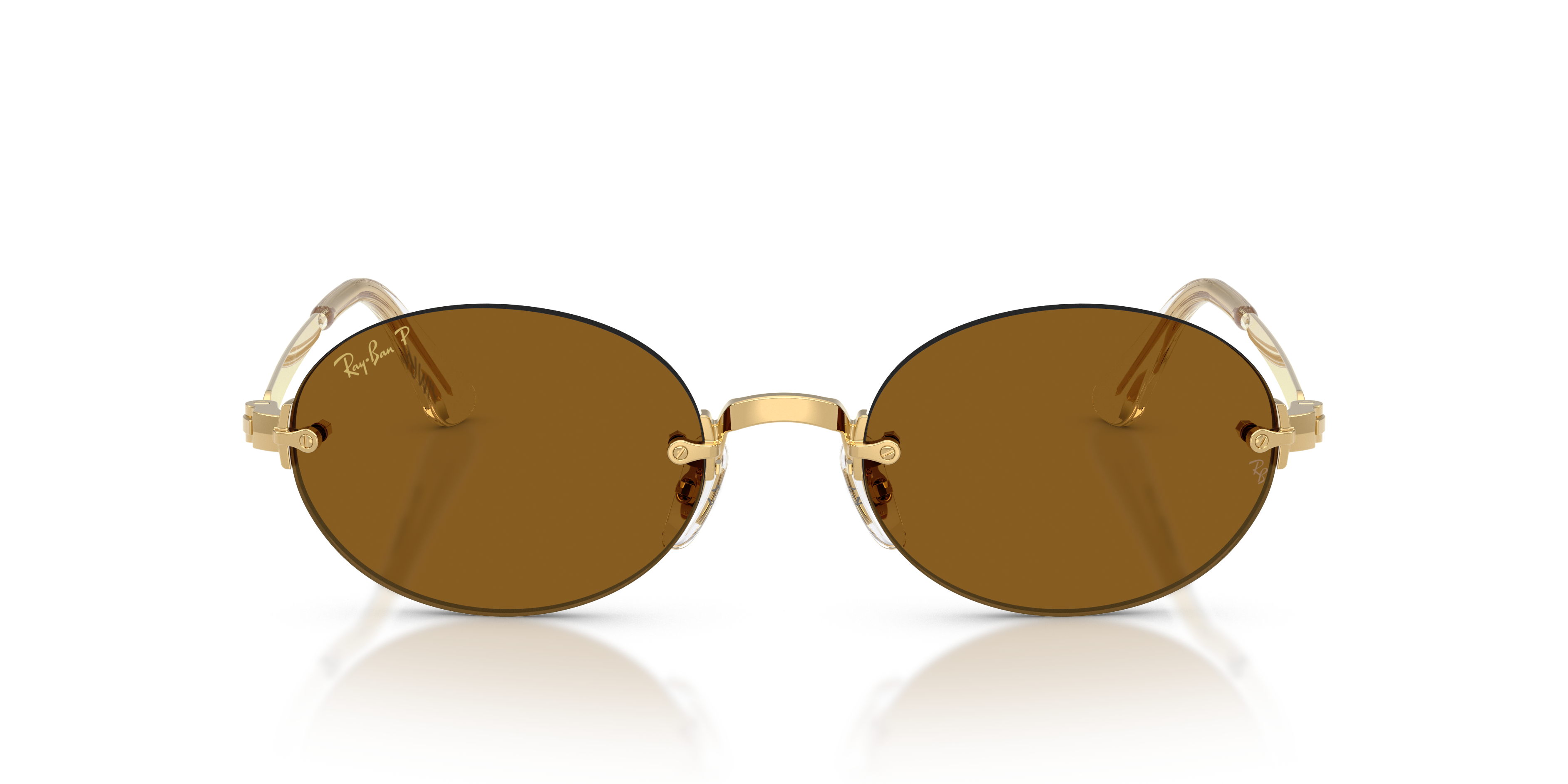 Ray - Ban Unisex Ray - Ban A$AP Rocky RB3929 001/83 Gafas de sol Metal Oro Marrón Redonda Polarizado