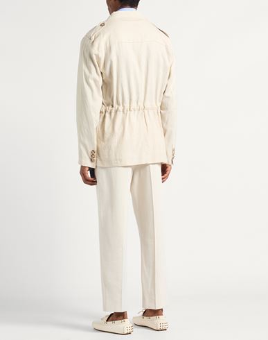 Man Jacket Beige Size 36 Viscose, Linen