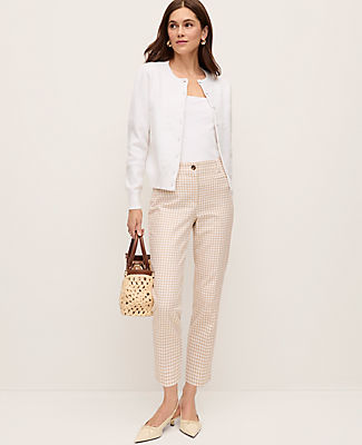 Ann Taylor The Cotton Crop Pant in Gingham