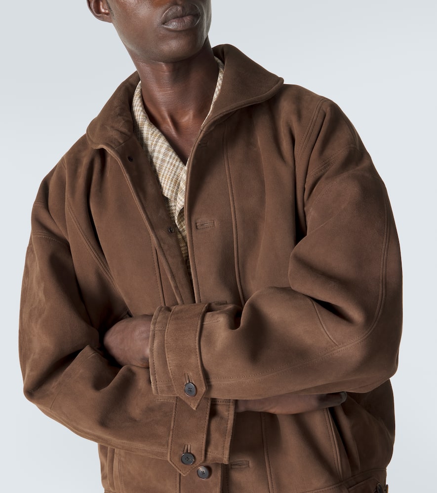 Suede blouson jacket