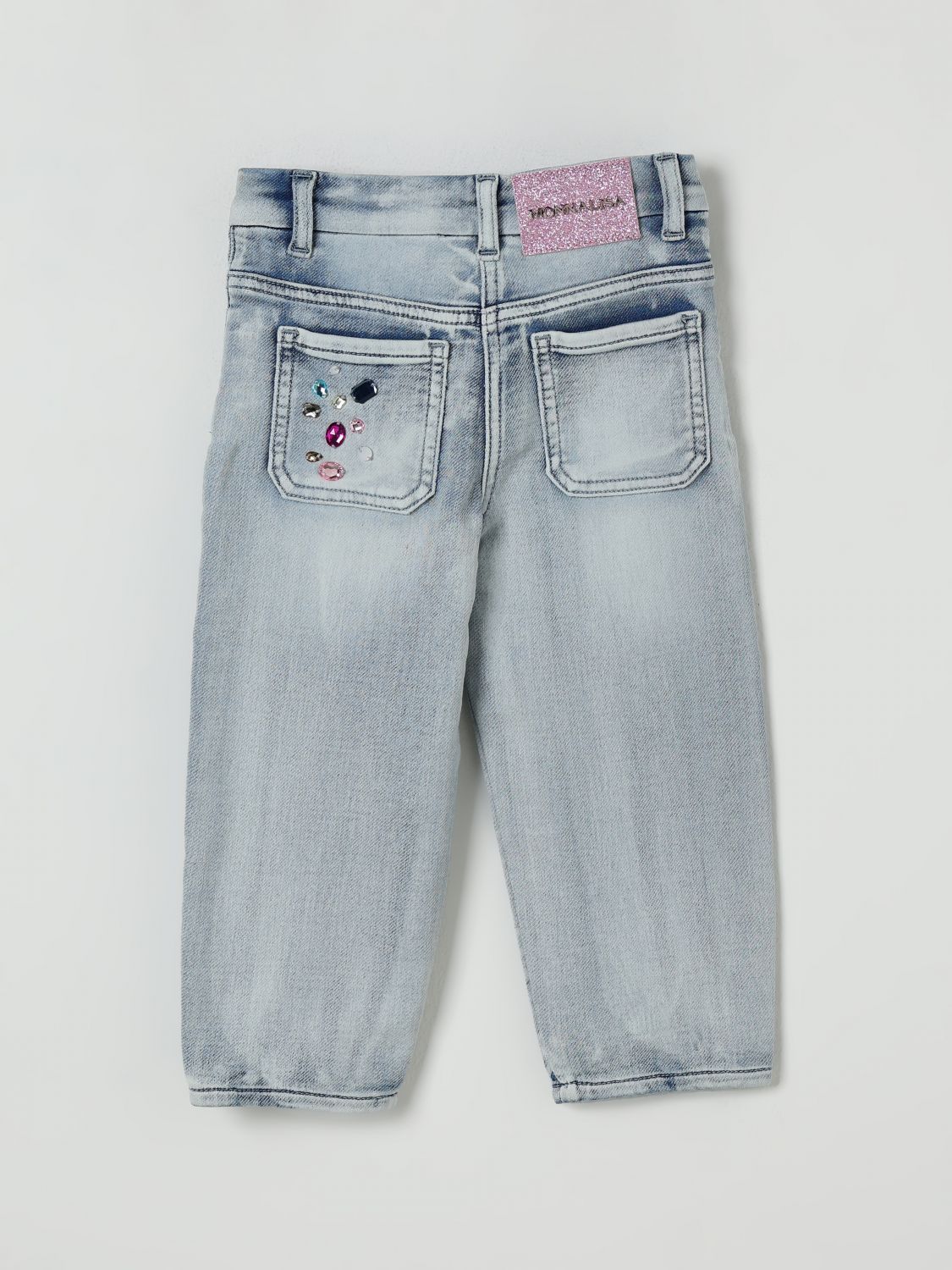 Gems-detail jeans - Blue