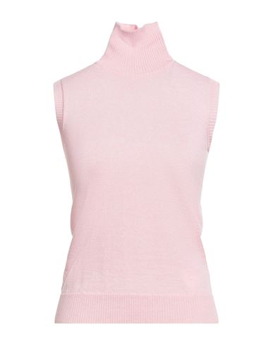 Woman Turtleneck Pink Size M Virgin Wool