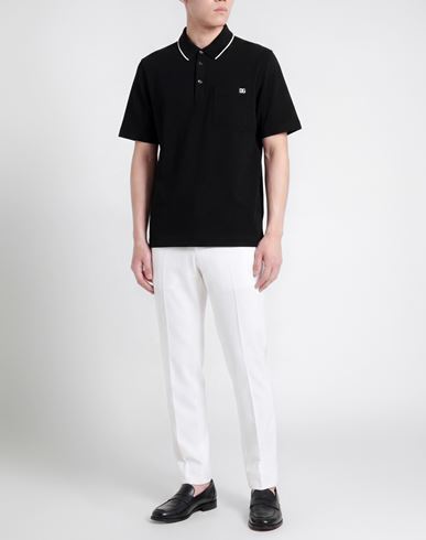 Man Polo shirt Black Size 42 Cotton
