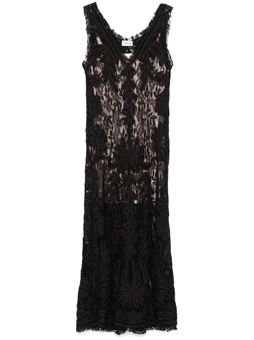 Lace maxi dress - Black