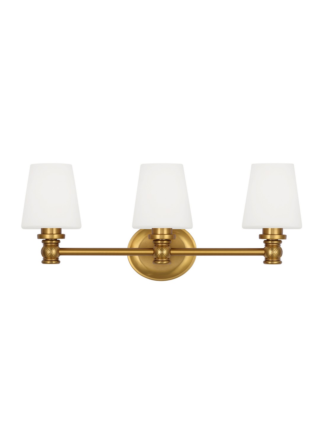 Burnished Brass Bathroom Vanity Light from the Xavierre Collection