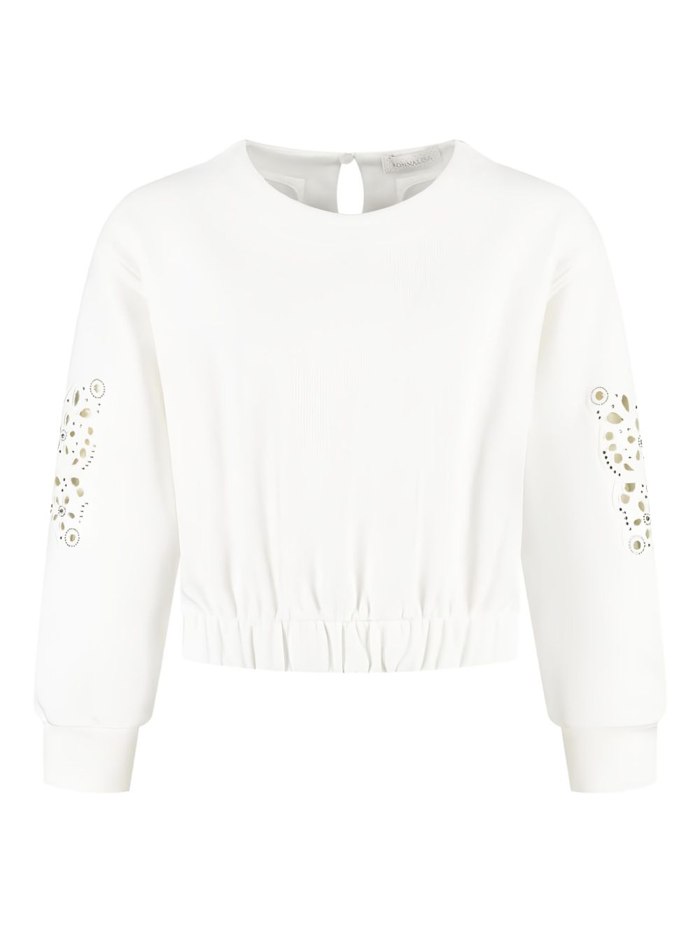 Monnalisa elasticated-hem sweatshirt - White