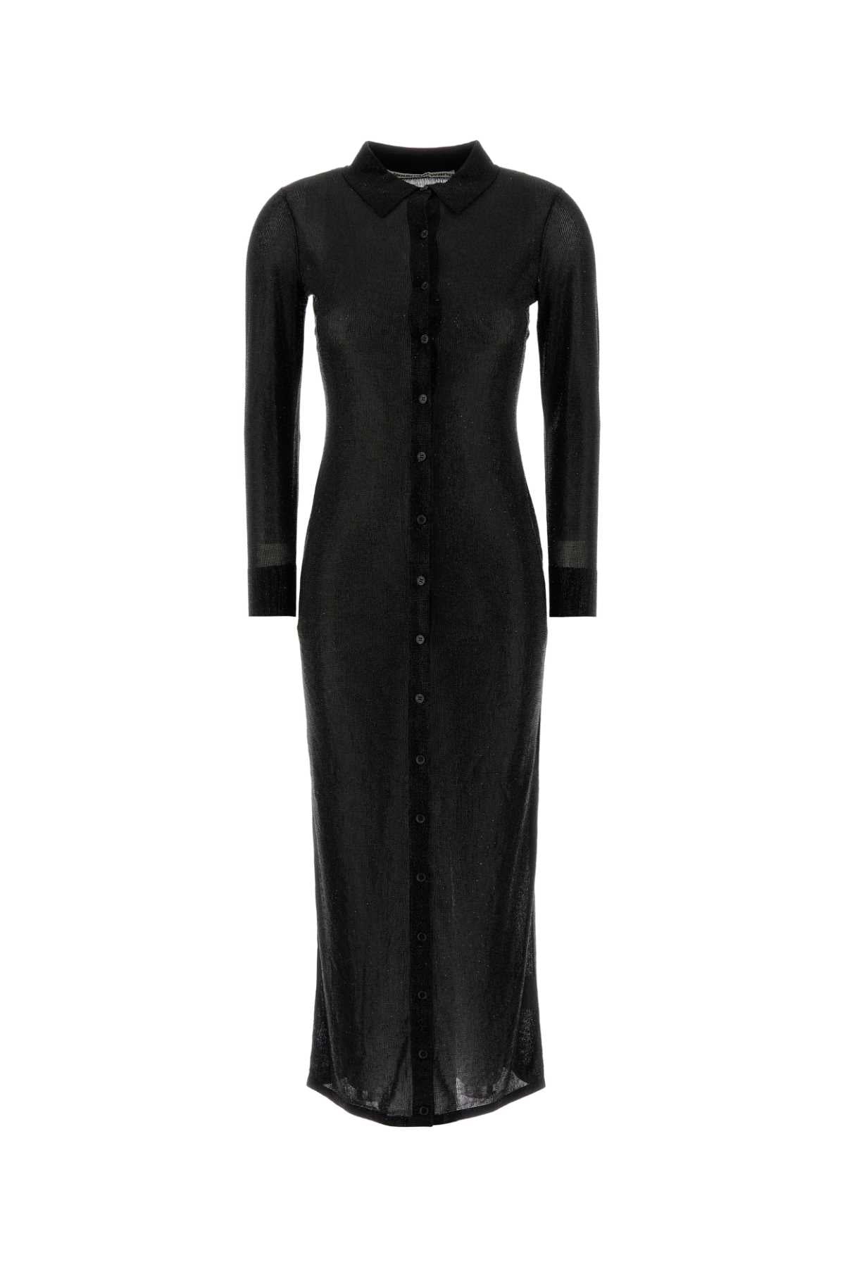 Polo Shirt Dress — Black