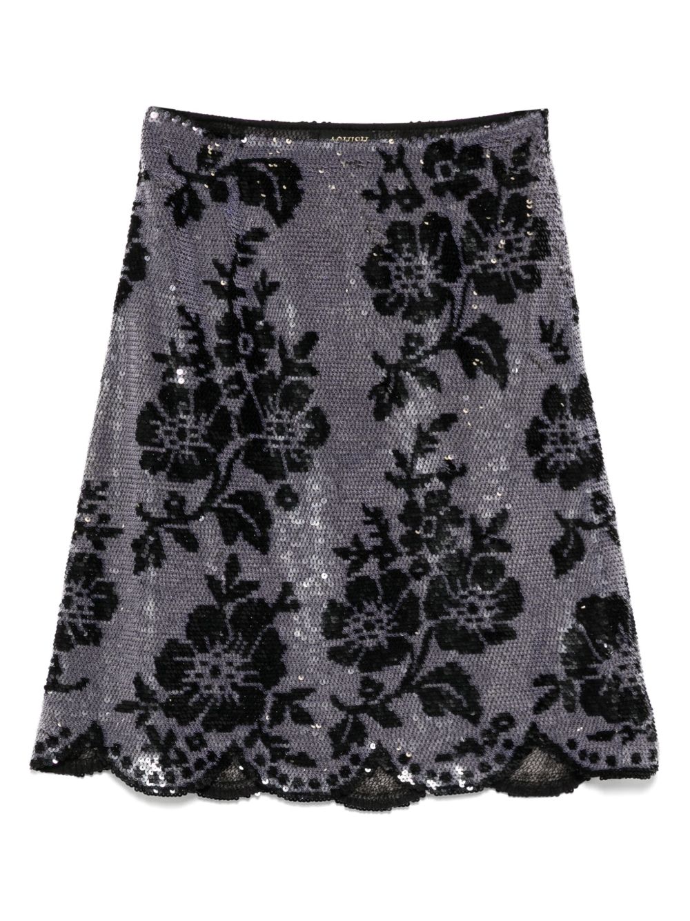 Sequin mesh skirt - Black
