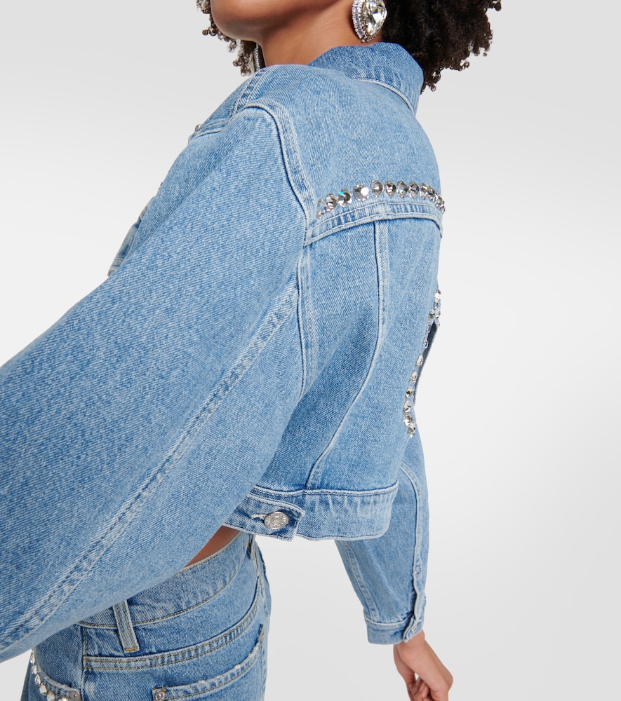 Babe embellished cropped denim jacket