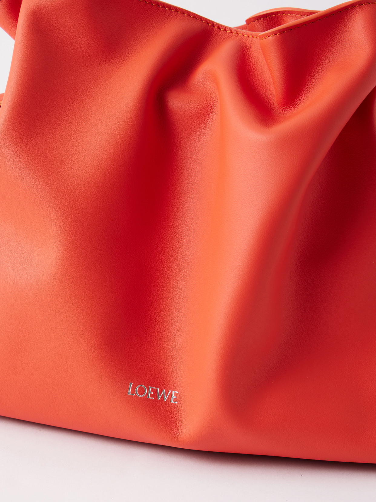 Flamenco Leather Clutch - Orange