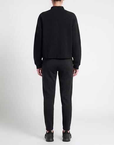 Woman Sweatshirt Black Size M Cotton, Polyester