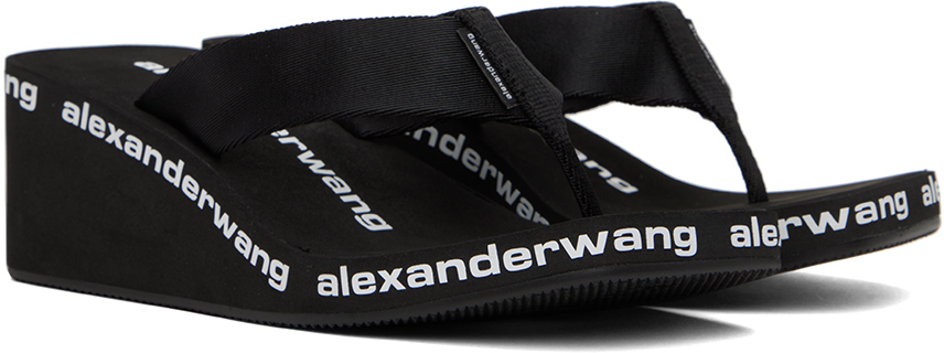 Black Wedge Sandals