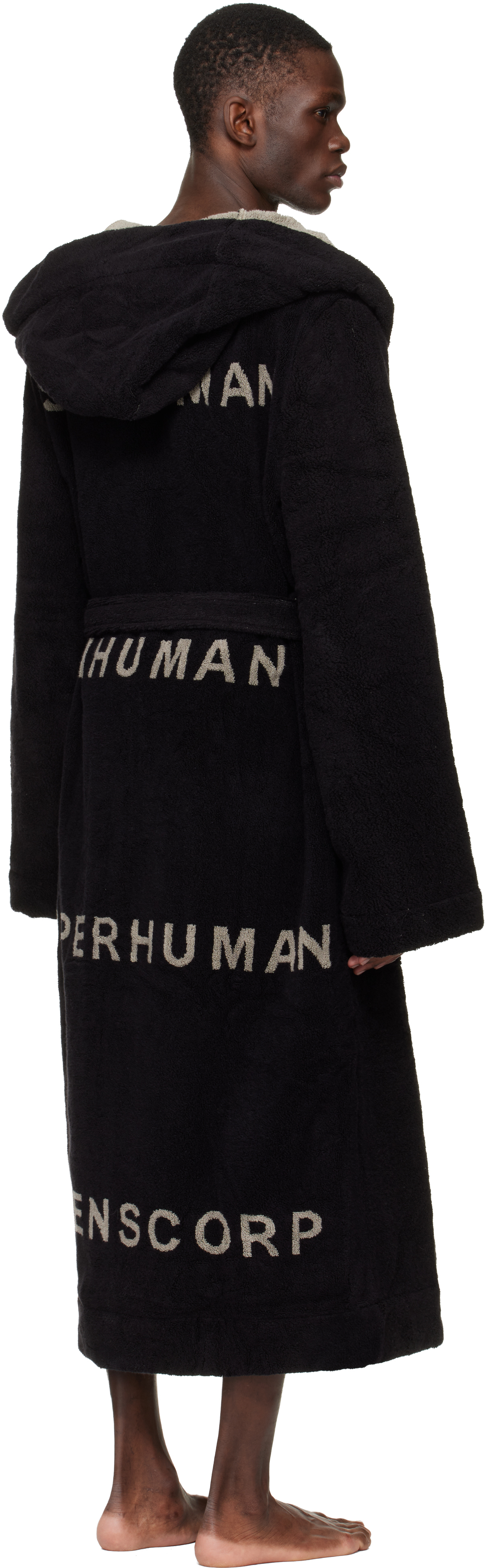 Black Temple Beach Bathrobe