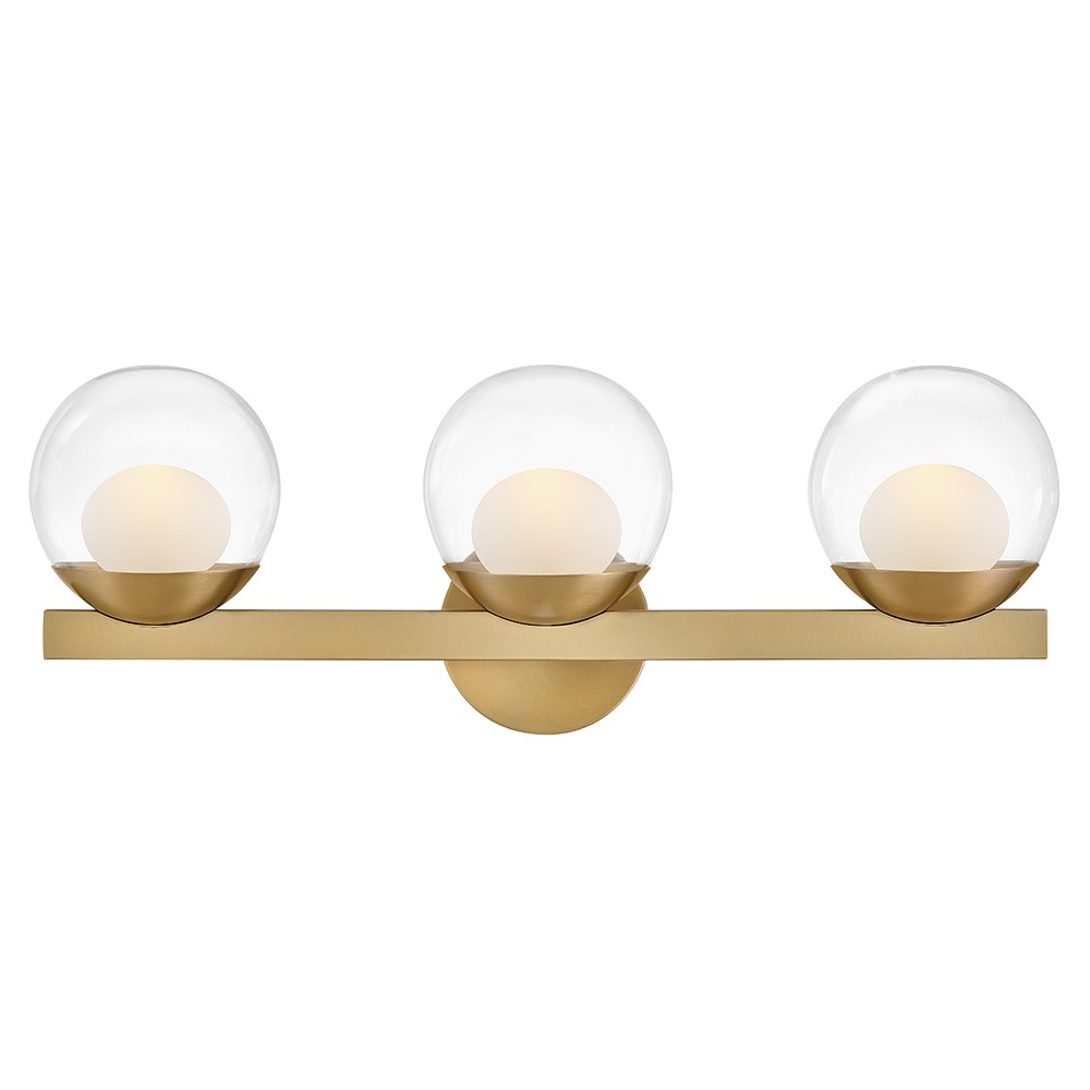 Lacquered Brass LED Bathroom Vanity Light from the Sunni Collection
