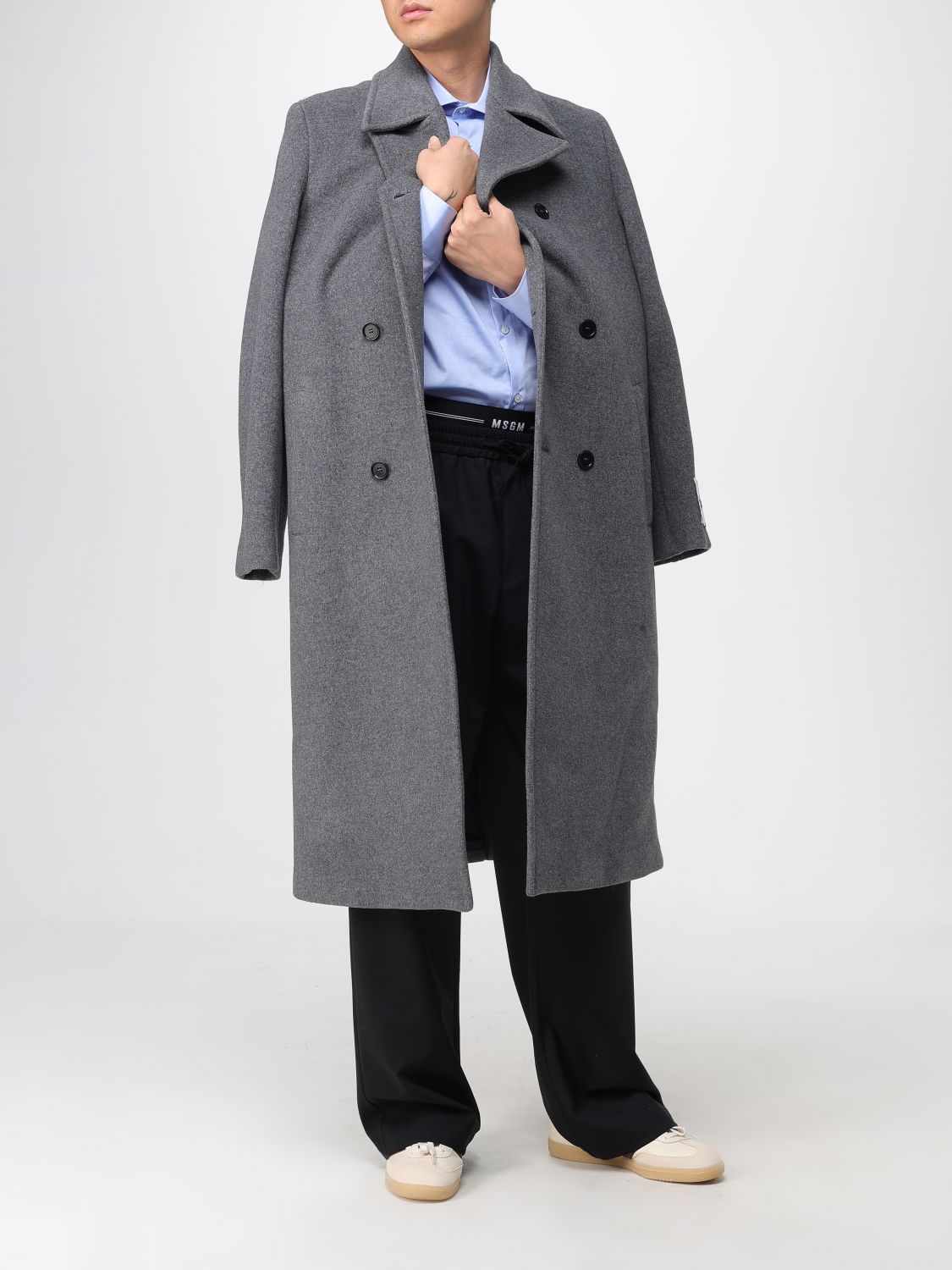 Coat Men color Grey