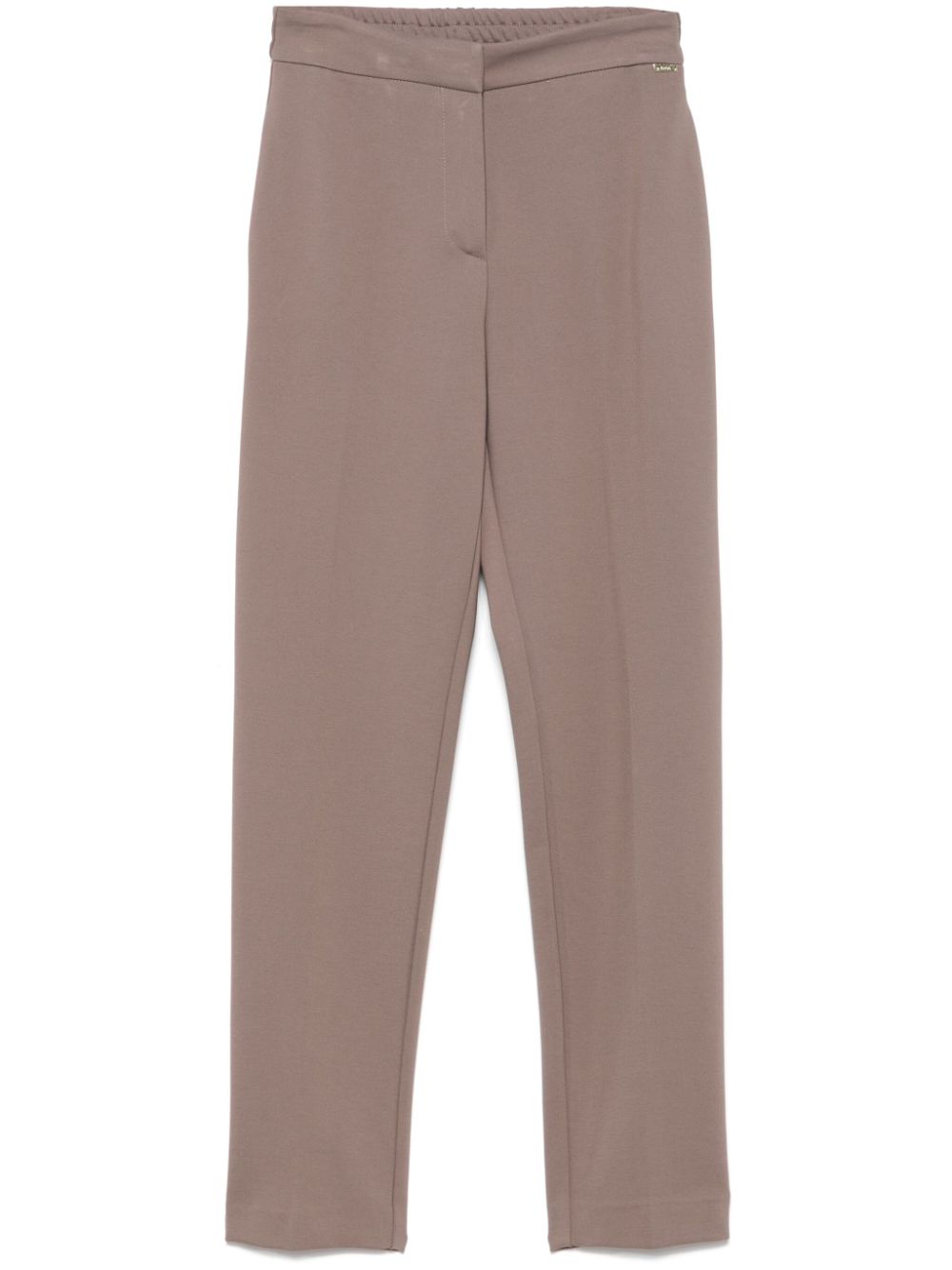 Jersey straight-leg trousers - Brown