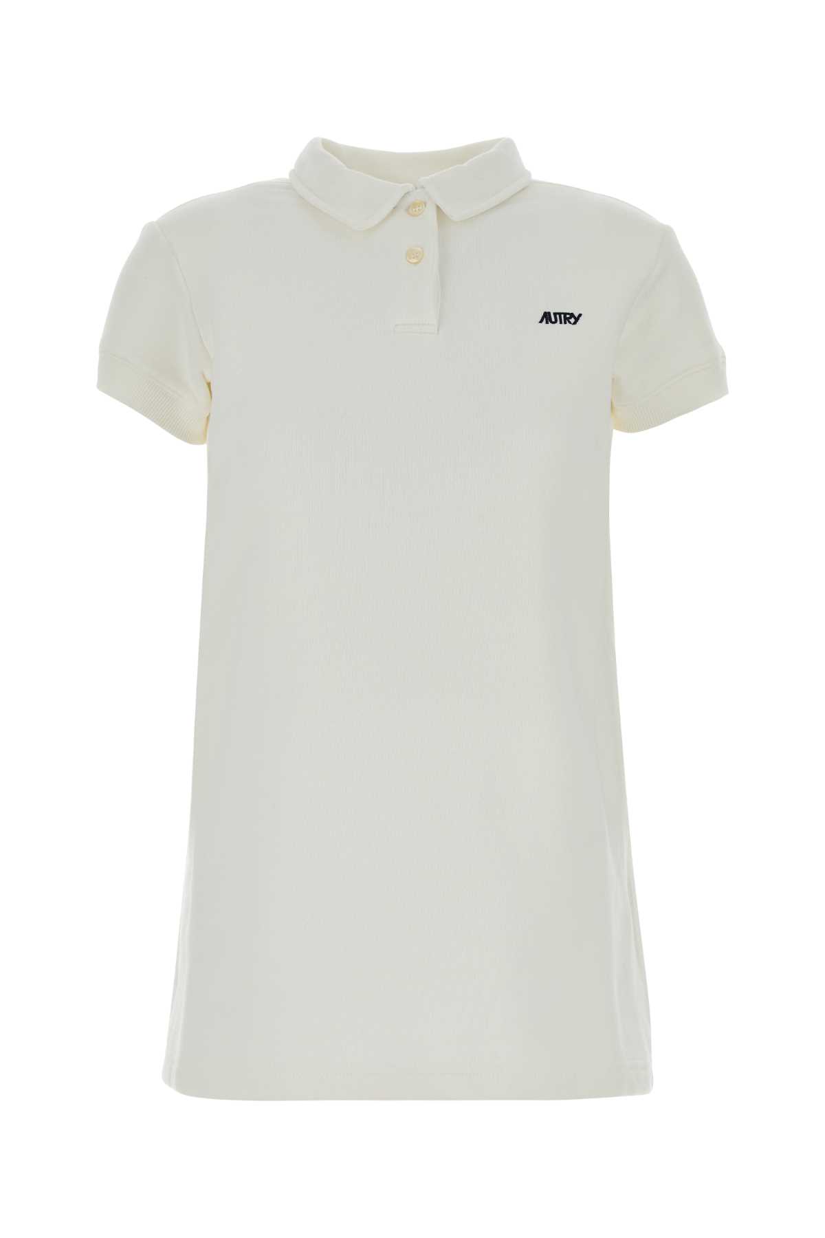 White Cotton Polo Dress