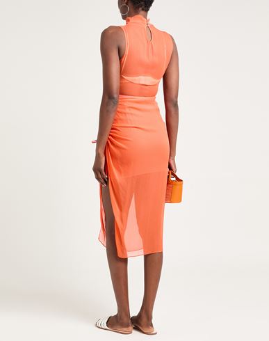 Patrizia Pepe Woman Maxi dress Orange Size 8 Viscose