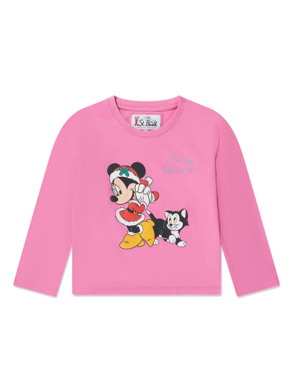 Cartoon-print cotton T-shirt - Pink