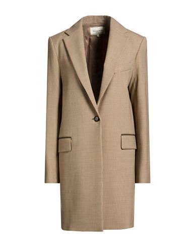 Woman Coat Beige Size 12 Polyester, Virgin Wool, Elastane