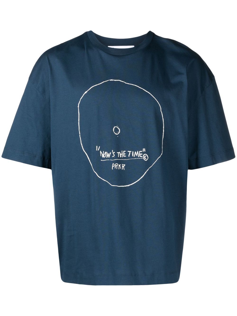Graphic-print cotton T-shirt - Blue
