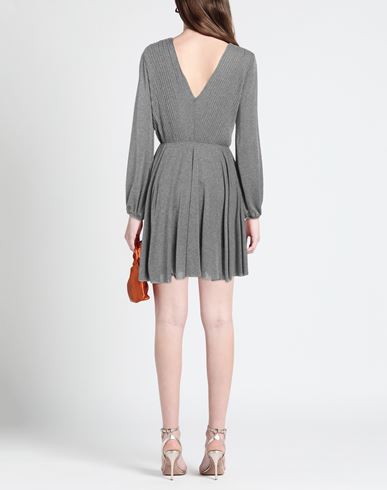 Woman Mini dress Grey Size 6 Viscose, Polyamide, Polyester, Elastane