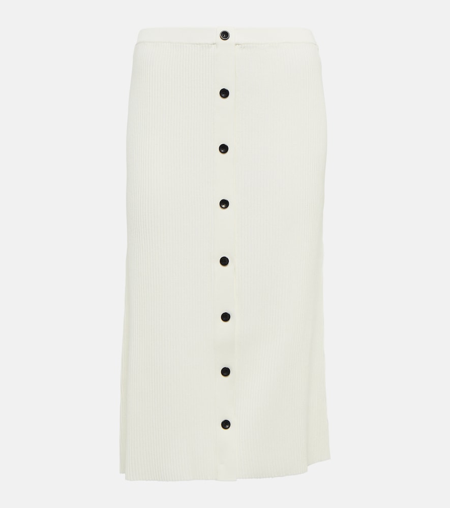 Proenza Schouler Rib-knit high-rise midi skirt