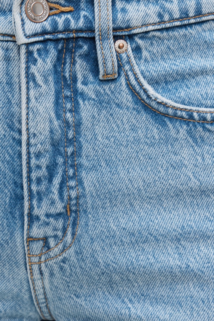 Cara Rigid High Rise Straight Leg Jeans - Blue - Women Clothing