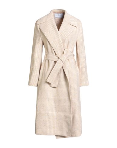 Woman Overcoat & Trench Coat Sand Size 4 Wool, Silk, Cotton, Viscose