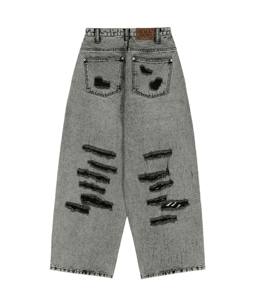Washed Damage Denim Pants F25ZD979