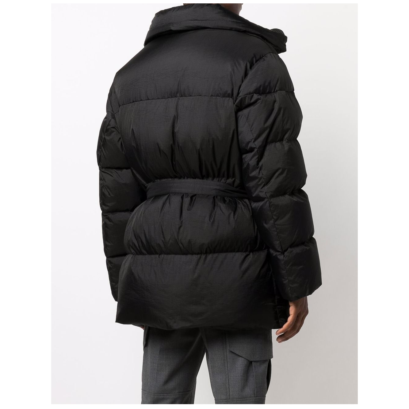 Belted Full Zip Down Jacket