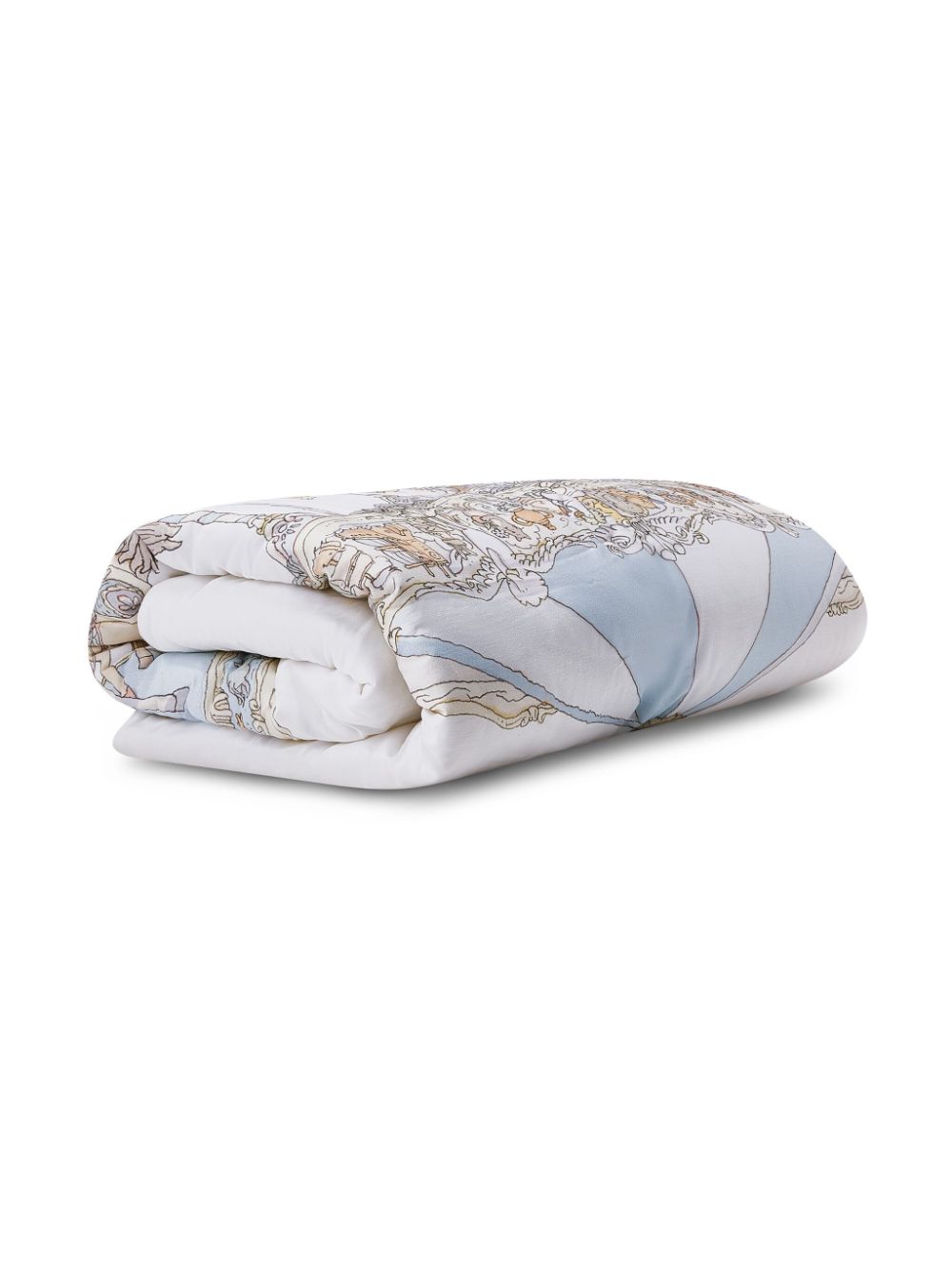 Embroidered-motif blanket - White