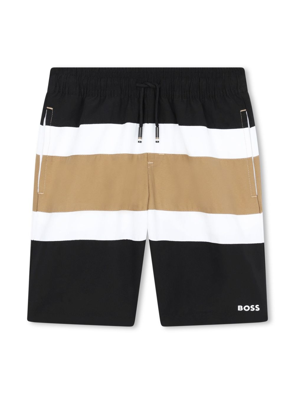 Colour-block swim shorts - Black