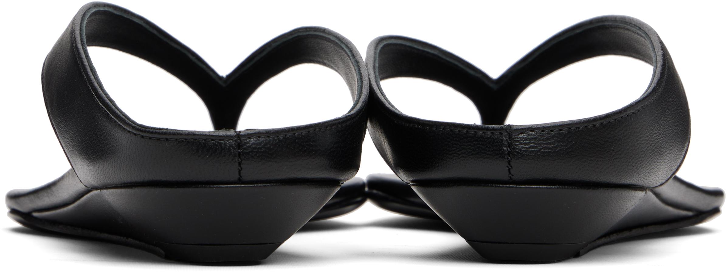 Black Coda Nappa Leather Sandals
