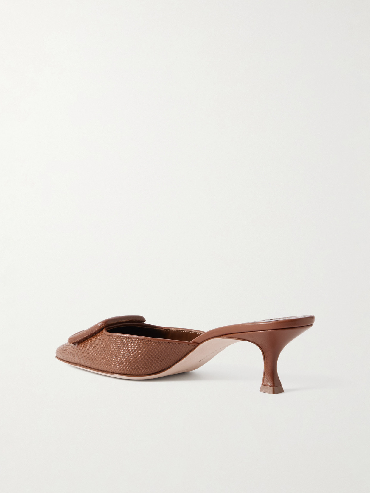 Maysalebi 50 Lizard-effect Leather Mules - Brown