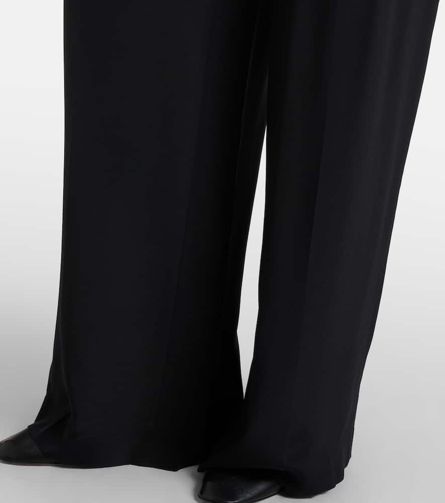 Hulin silk crêpe de soie wide-leg pants