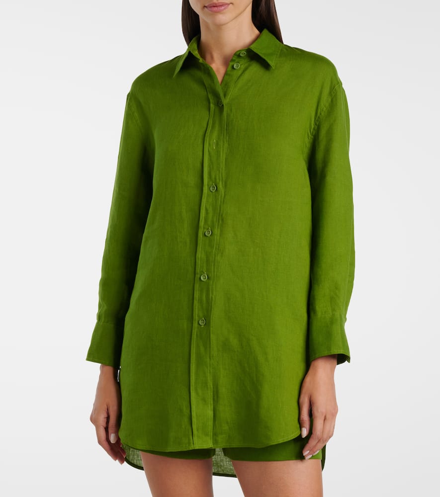 Correct high-rise linen shorts