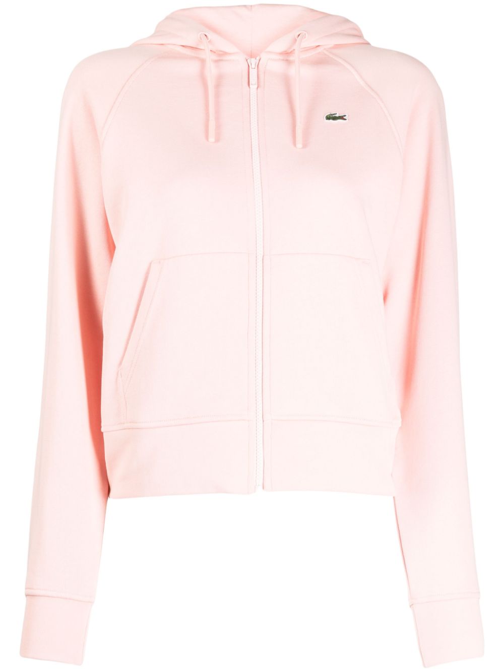 Logo-patch zipped hoodie - Blue