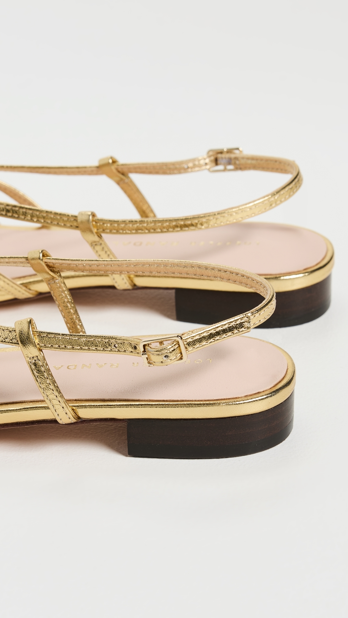 Devon Lattice Slingback Sandals Gold
