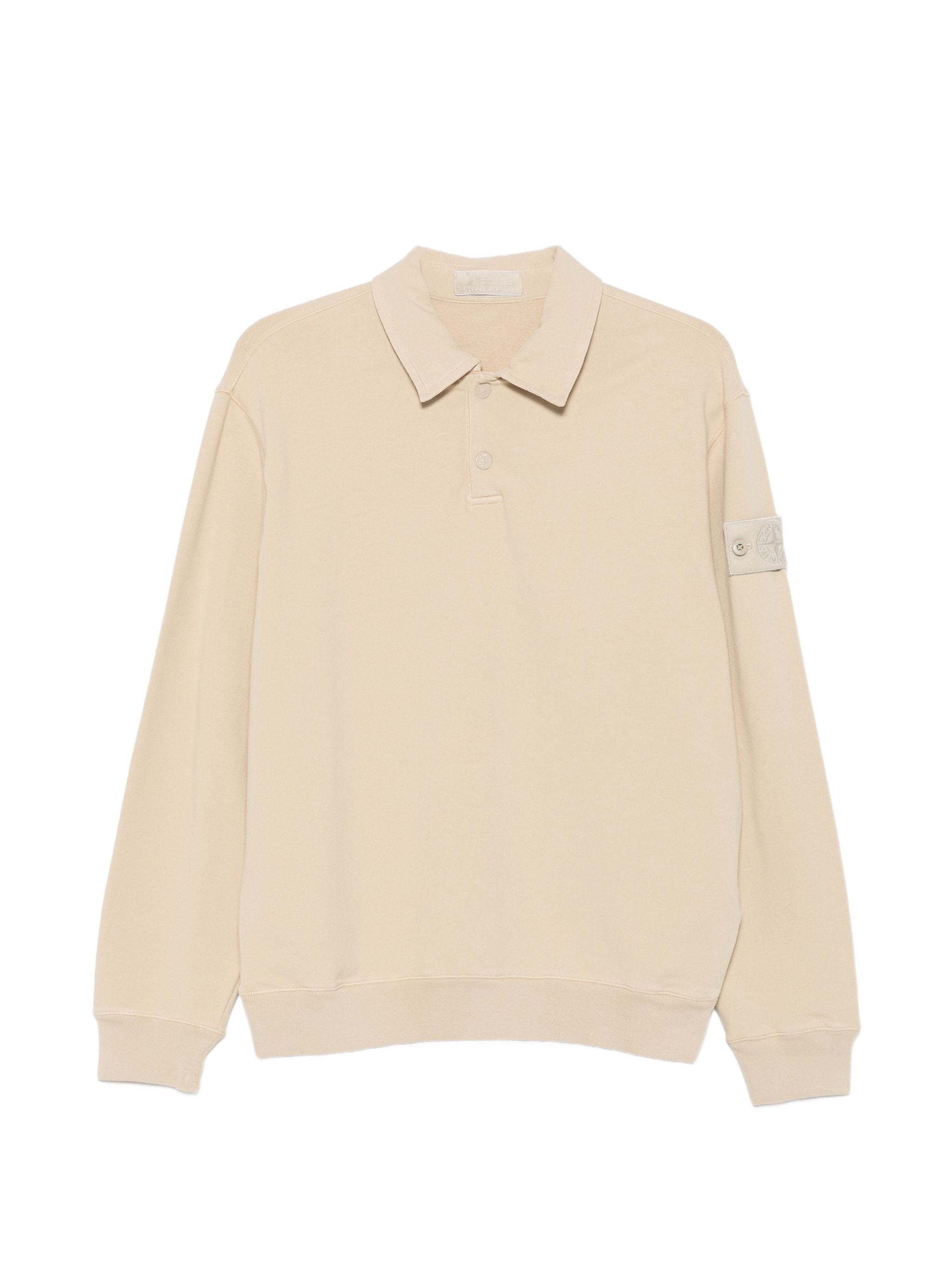 Logo-Patch Button-Up Polo Shirt