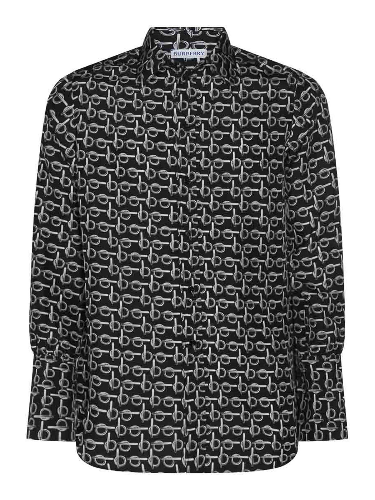 Silver And Black Silk Shirt