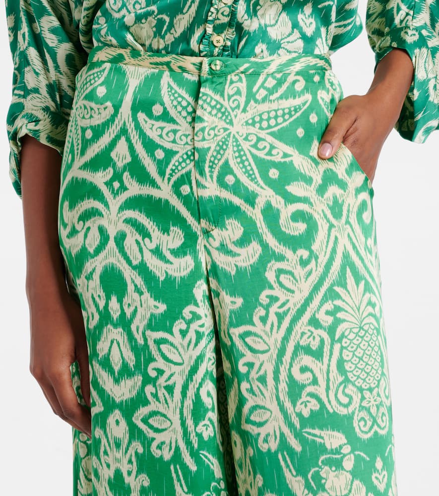 Clea printed wide-leg pants